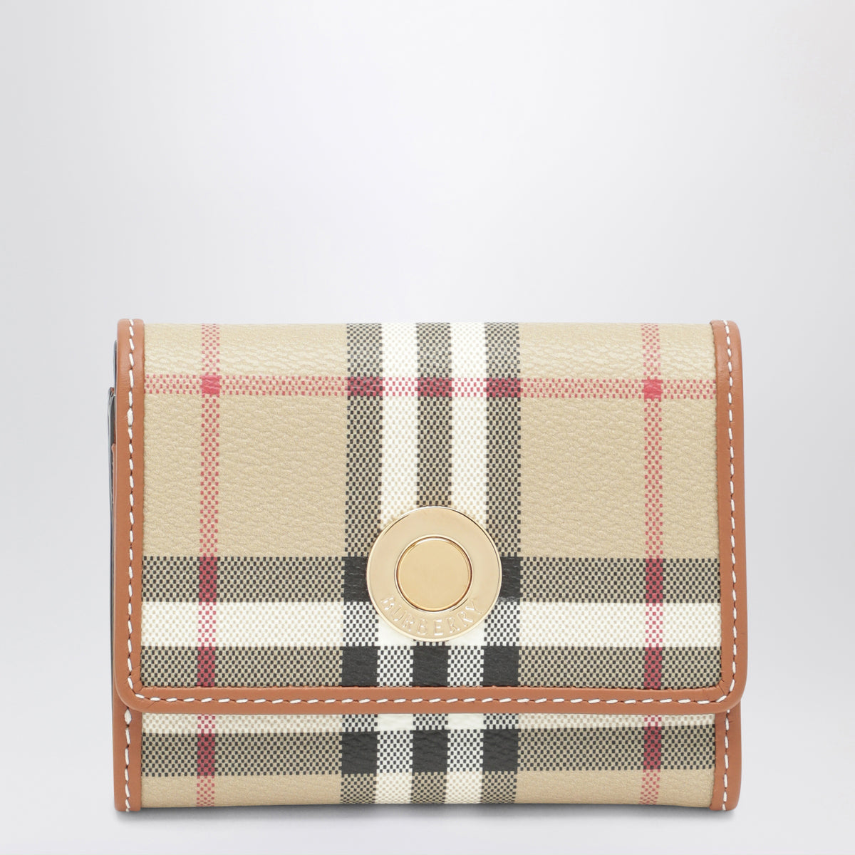 Beige Check wallet