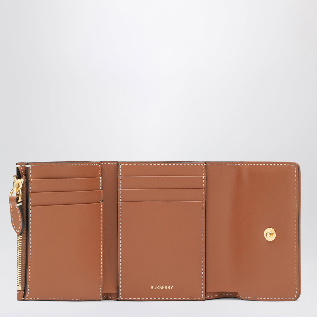 Beige Check wallet
