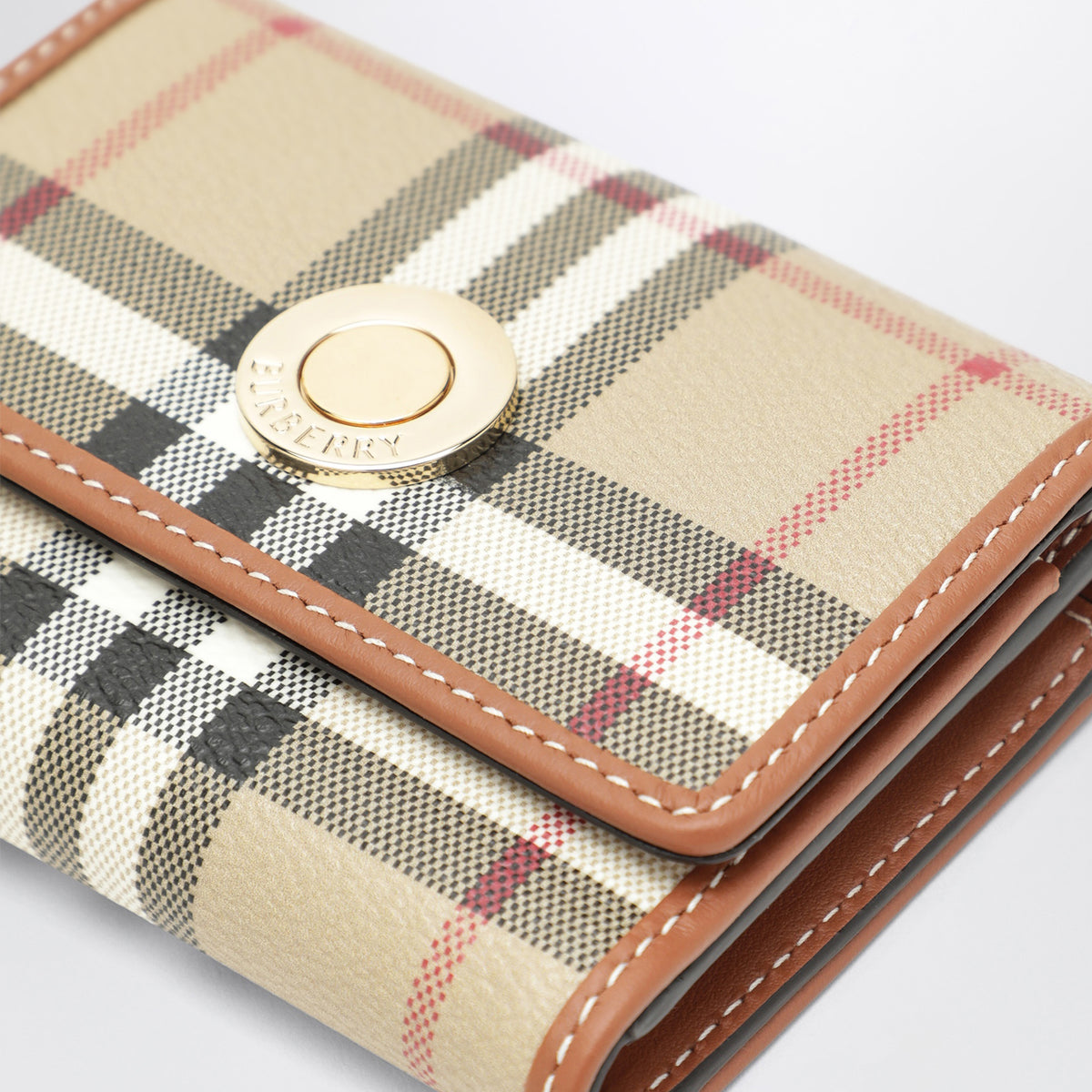 Beige Check wallet