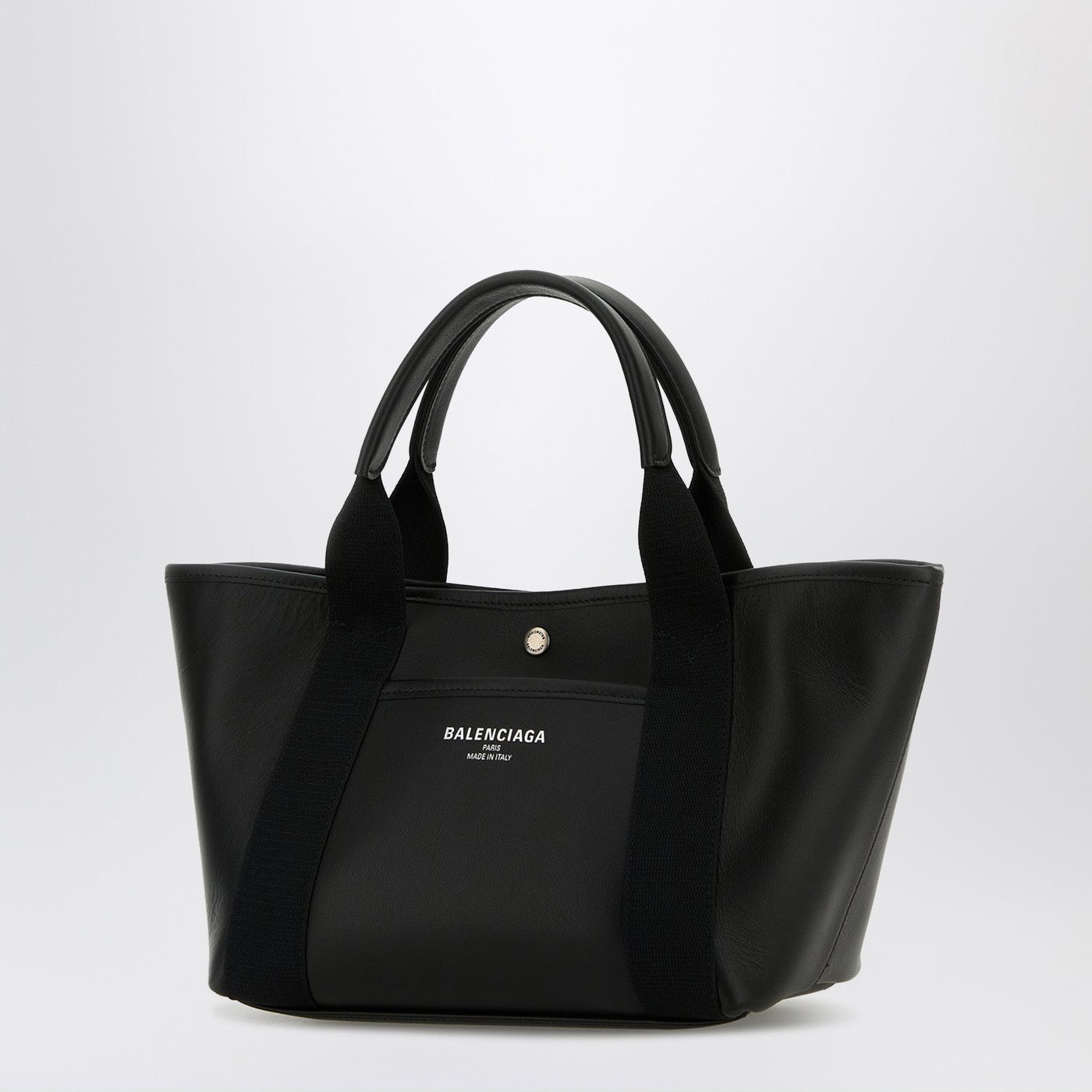 Balenciaga Biarritz shopping bag in black leather | TheDoubleF