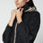 Giacca con zip nera in nylon