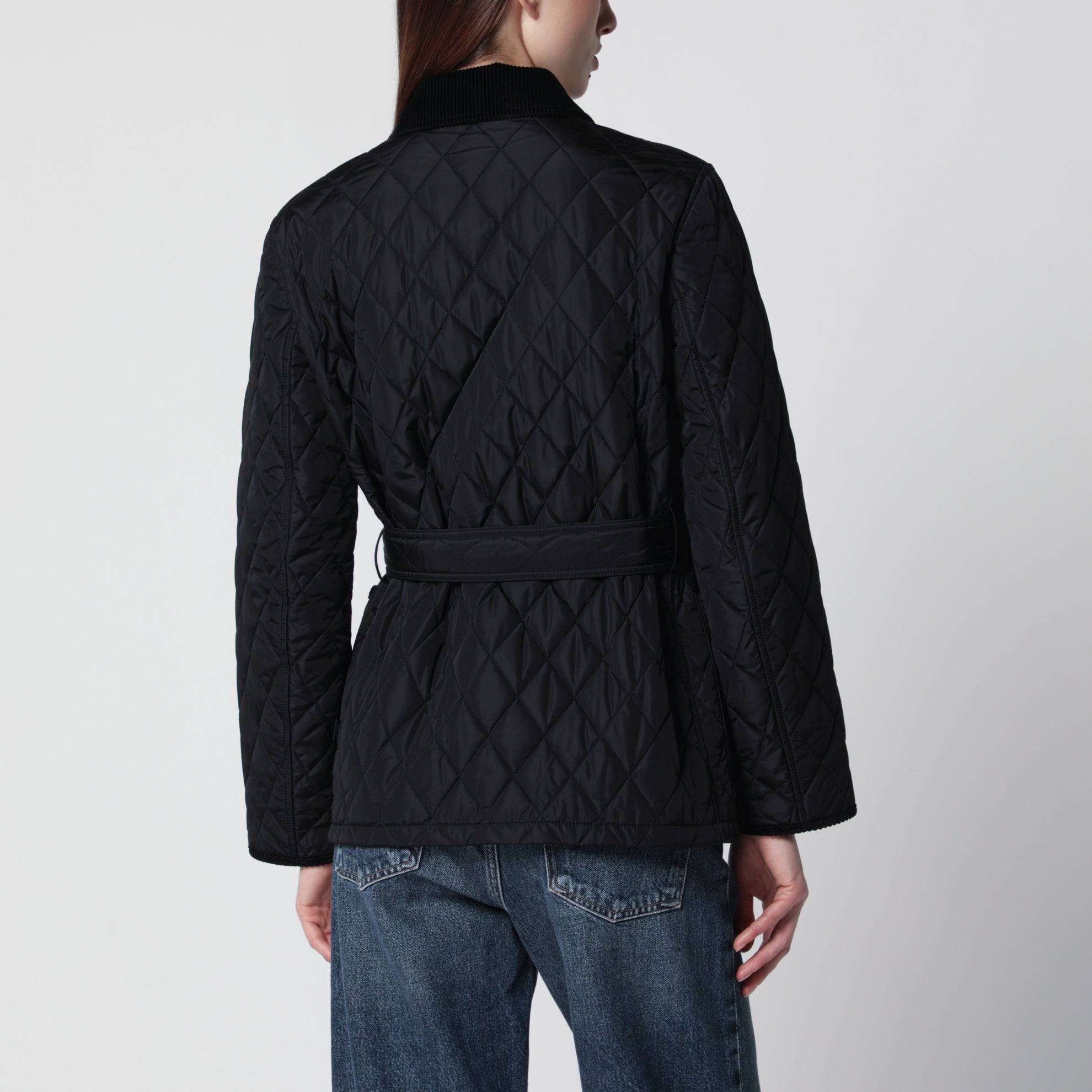 Black quilted nylon jacket