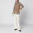 Camicia Check beige in cotone stretch