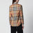 Slim-Fit-Hemd aus Baumwolltwill im Check in Beige