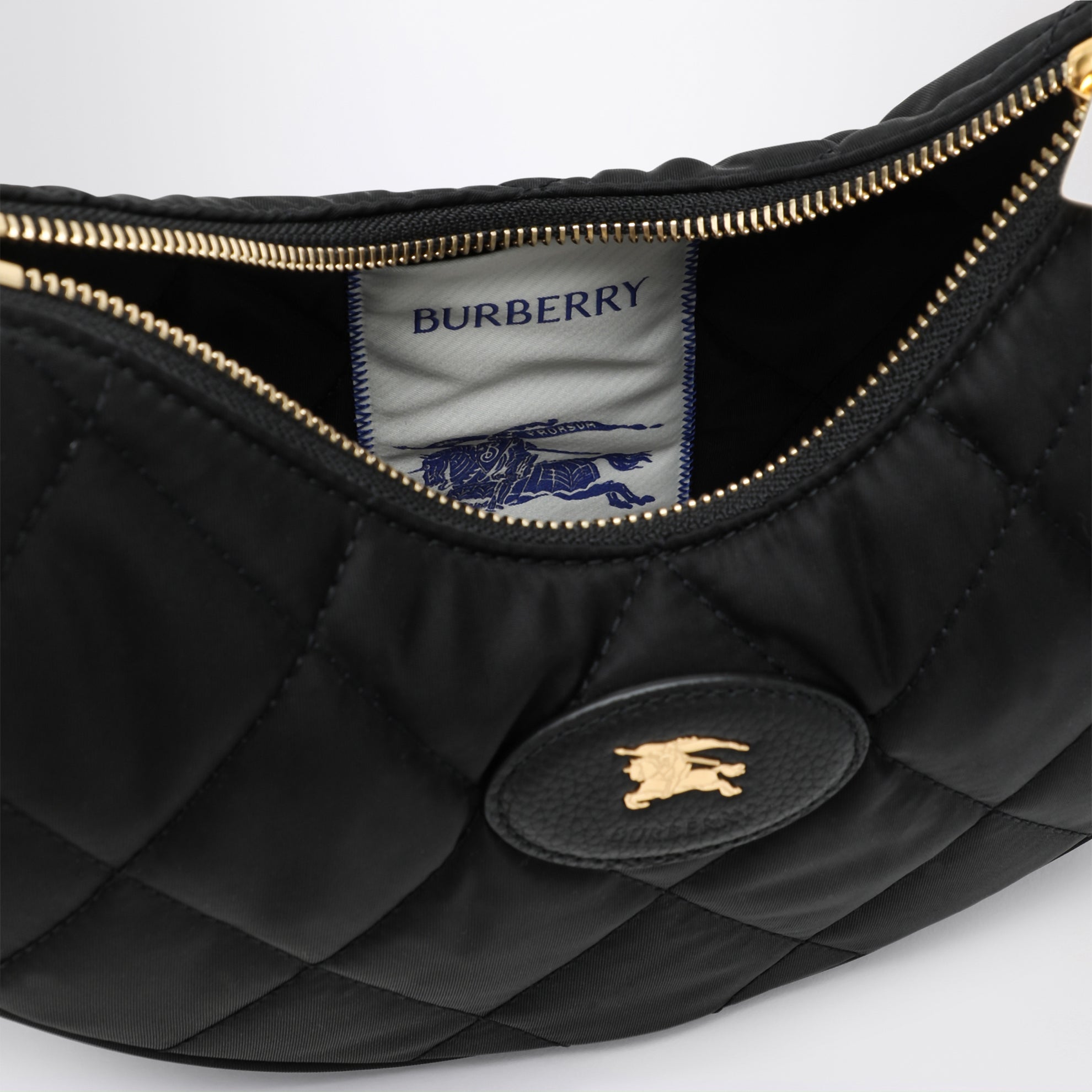 Black horseshoe shoulder bag