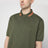 Polo verde muschio in misto cotone