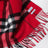Sciarpa Check in cashmere rosso Post Red