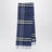 Blue cashmere scarf with a checked pattern