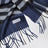 Écharpe bleue en cachemire à motif Check