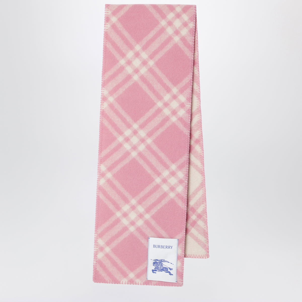 Écharpe Check rose en laine