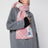 Pink Check wool scarf