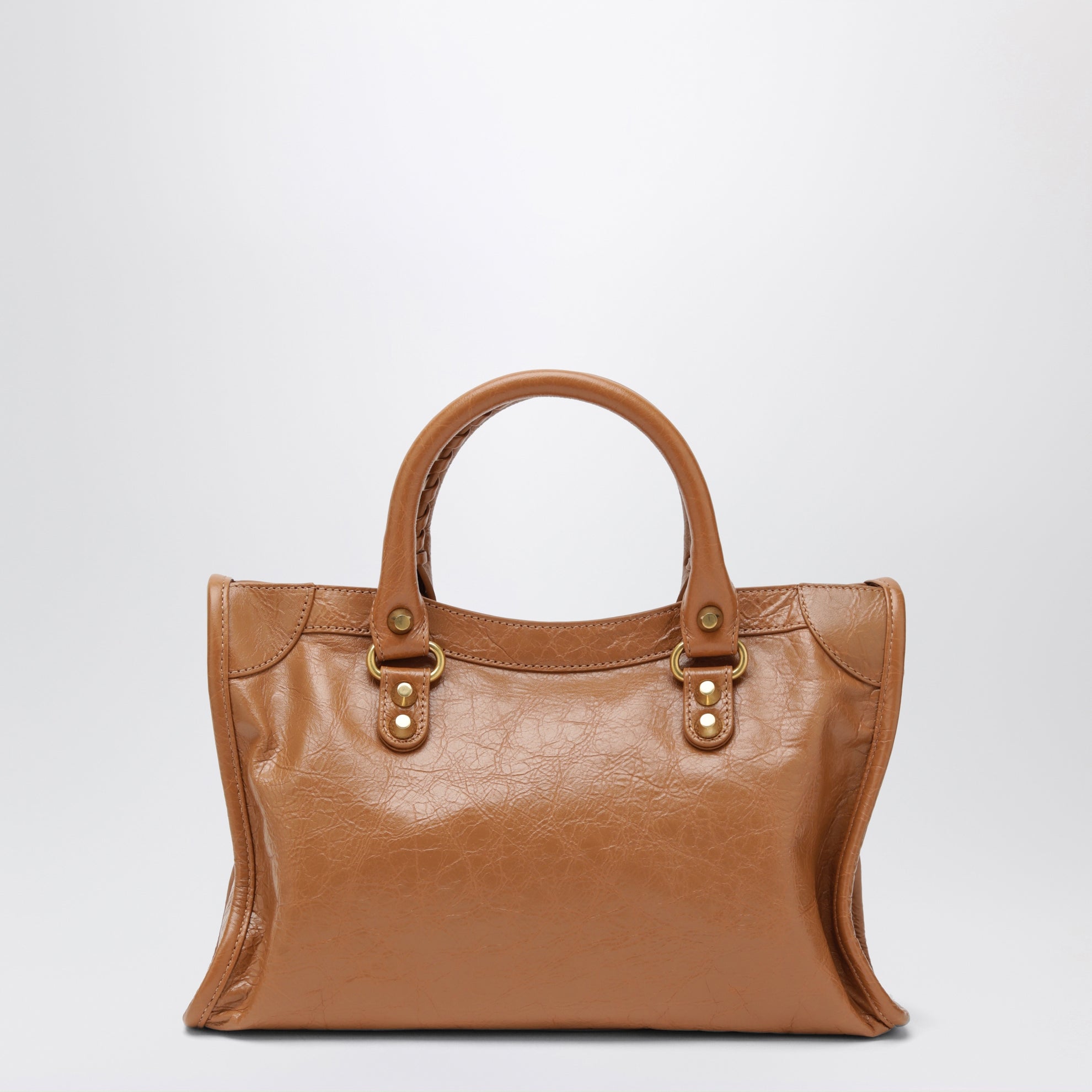 Small beige/antique gold Le City bag