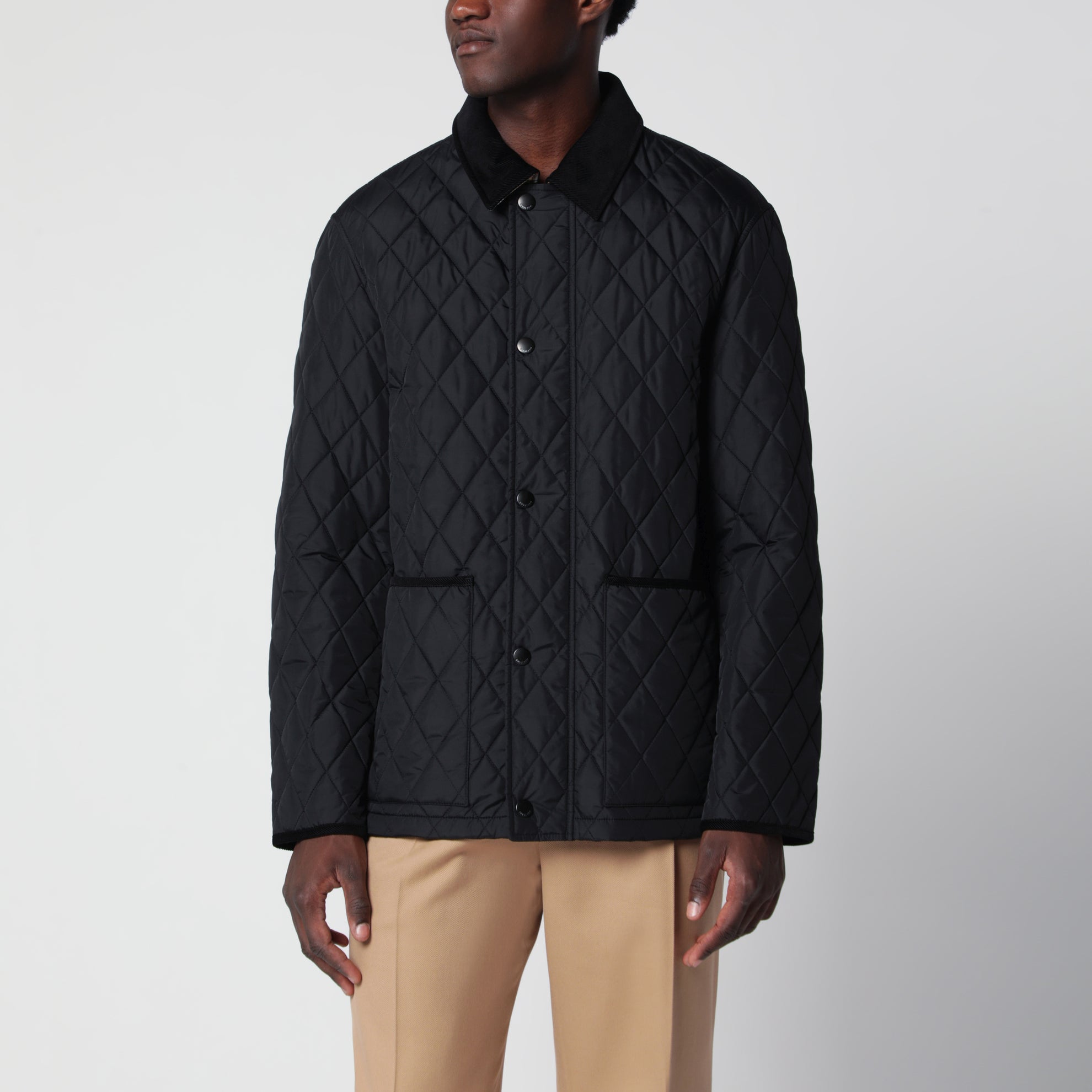 Black Haddington quilted nylon jacket