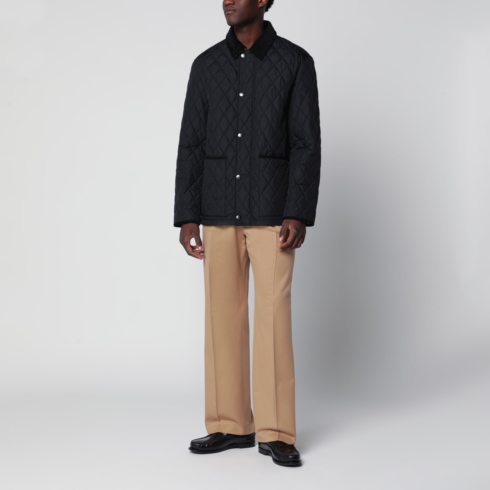 Black Haddington quilted nylon jacket