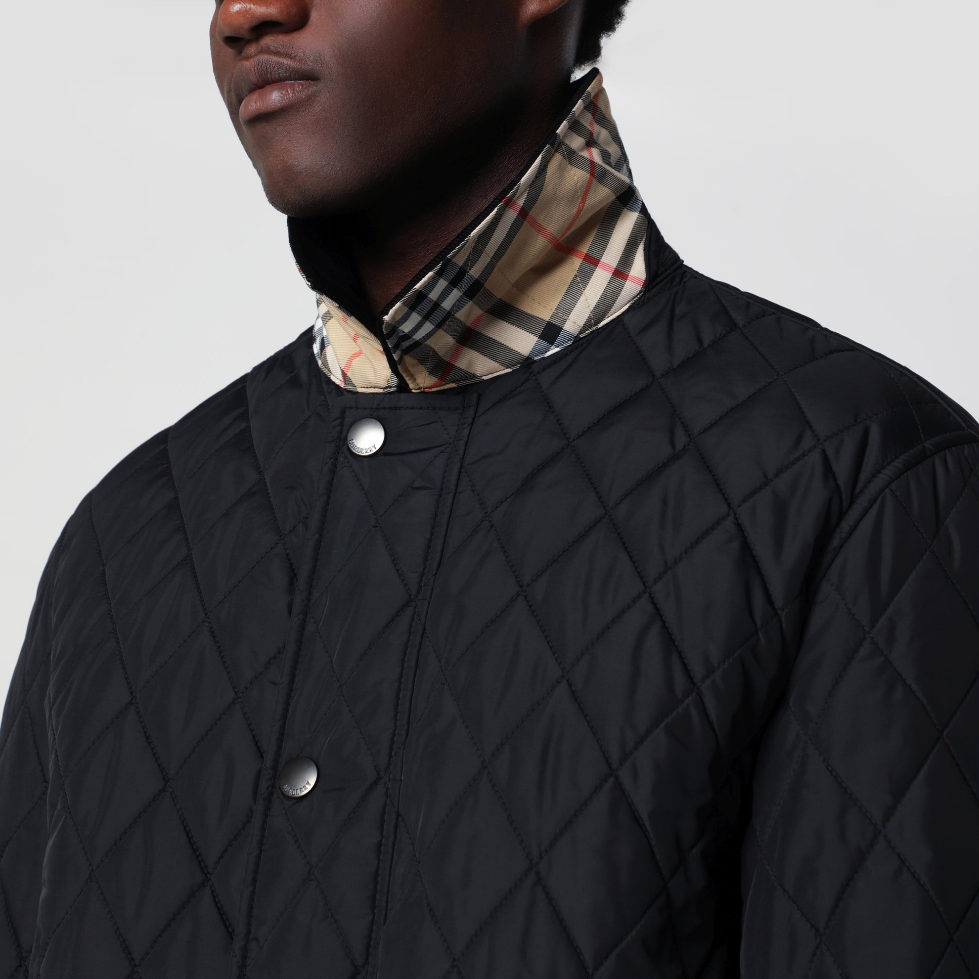 Black Haddington quilted nylon jacket