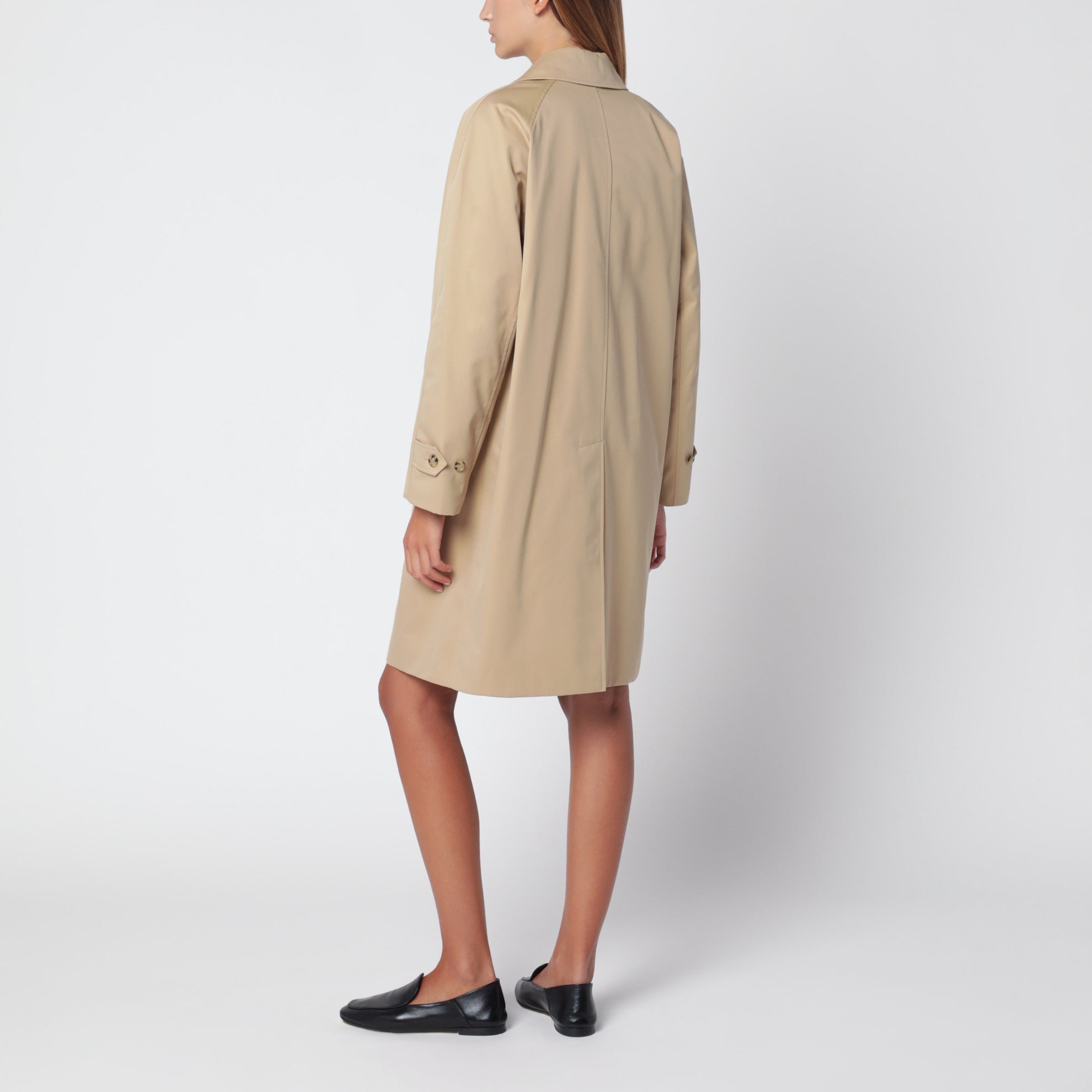 Trench classique couleur miel en coton