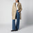 Beiger zweireihiger Kensington Trenchcoat aus Baumwolle