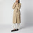 Trench-coat Waterloo long en gabardine de coton miel
