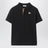 Black cotton piqué polo shirt