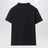 Black cotton piqué polo shirt