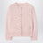 Cardigan rose en laine mélangée avec empiècements Check