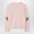 Cardigan rose en laine mélangée avec empiècements Check