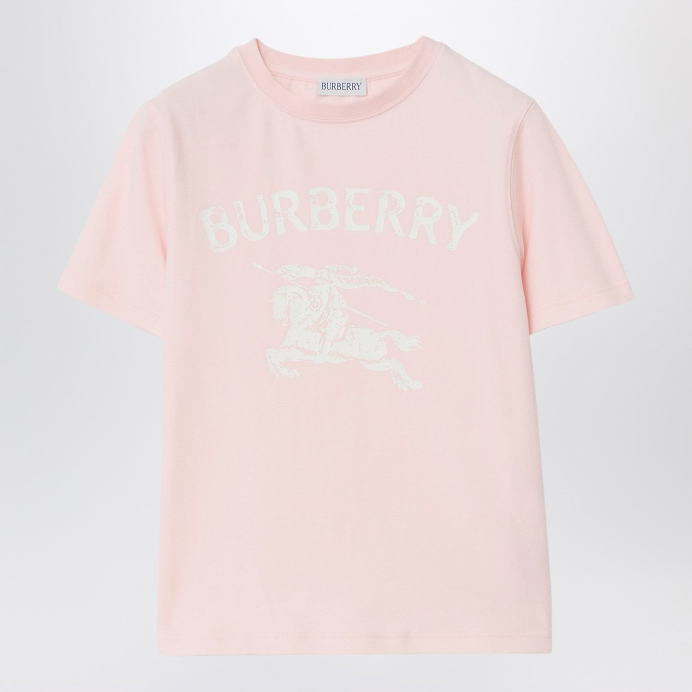 Pink stretch cotton T-shirt with EKD