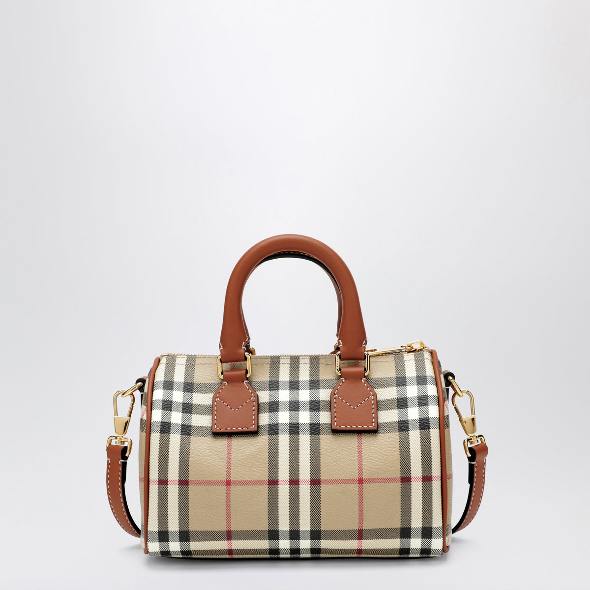 Mini sac bowling à motif Check