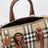 Mini sac bowling à motif Check
