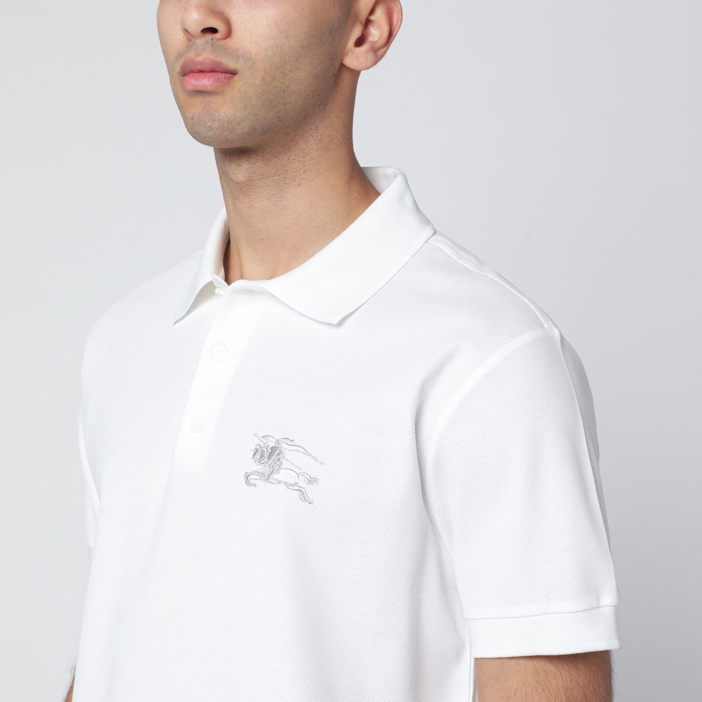 Polo bianca in cotone