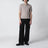 Black cotton cargo trousers