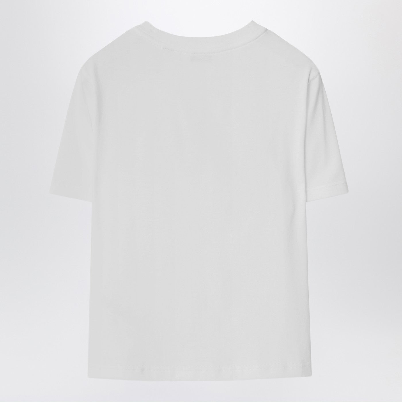 White cotton T-shirt with EKD Check