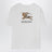 Weißes Baumwoll-T-Shirt mit EKD-Karomuster