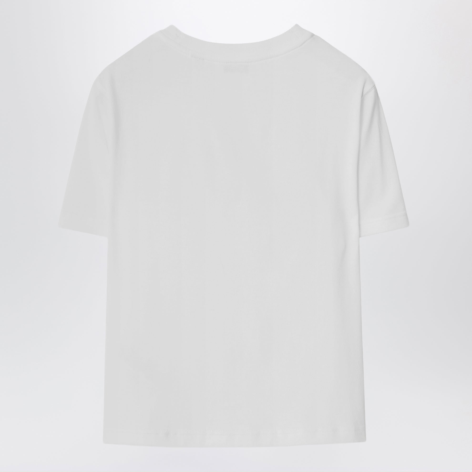 Weißes Baumwoll-T-Shirt mit EKD-Karomuster