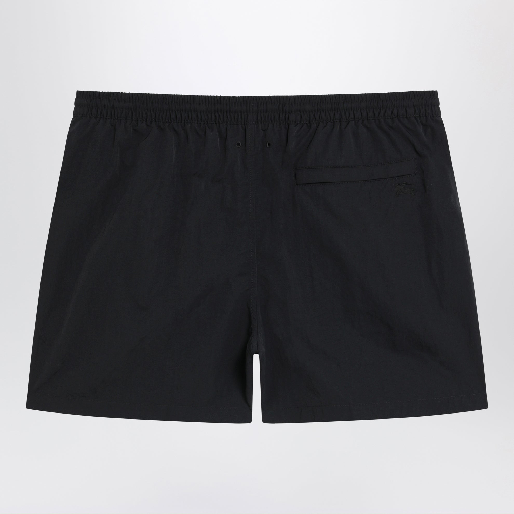 Boxer mare con finiture Check in nylon nero