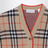 Beiger Burberry Check Cardigan aus Wolle