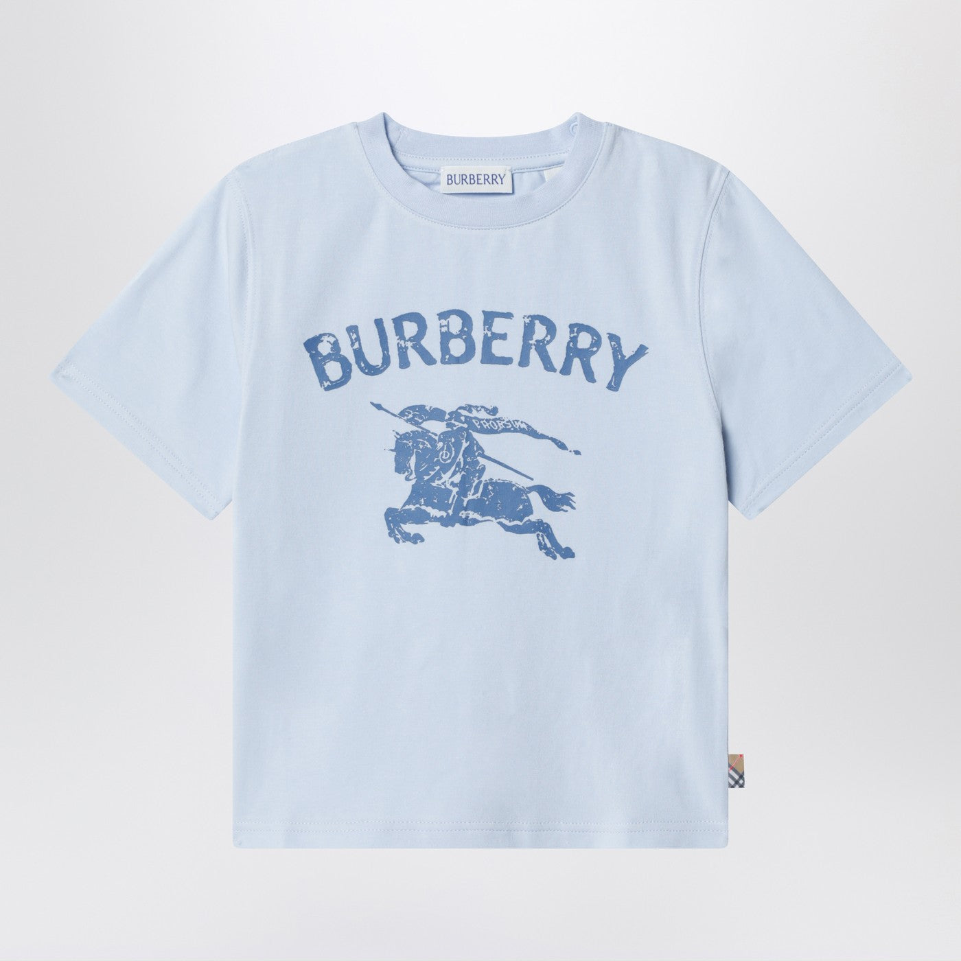 Hellblaues Baumwoll-T-Shirt mit EKD