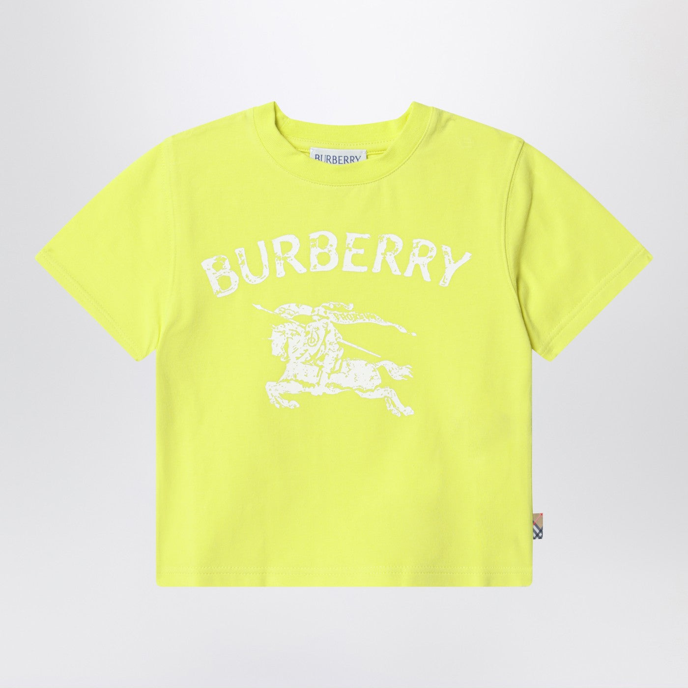 Zitronengelbes Baumwoll-T-Shirt mit EKD