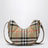 Horseshoe quilted nylon crossbody bag