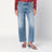 Gerade hellblaue Jeans mit verwaschenem Effekt