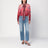 Gerade hellblaue Jeans mit verwaschenem Effekt
