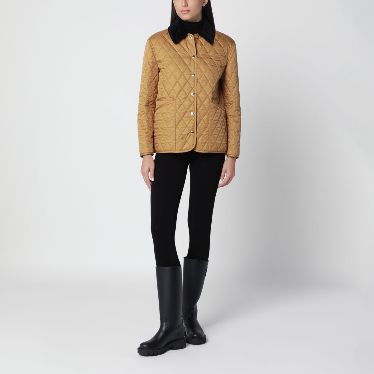 Veste matelassée couleur camel