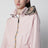 Kurzer rosa Parka aus Nylon mit Check-Band