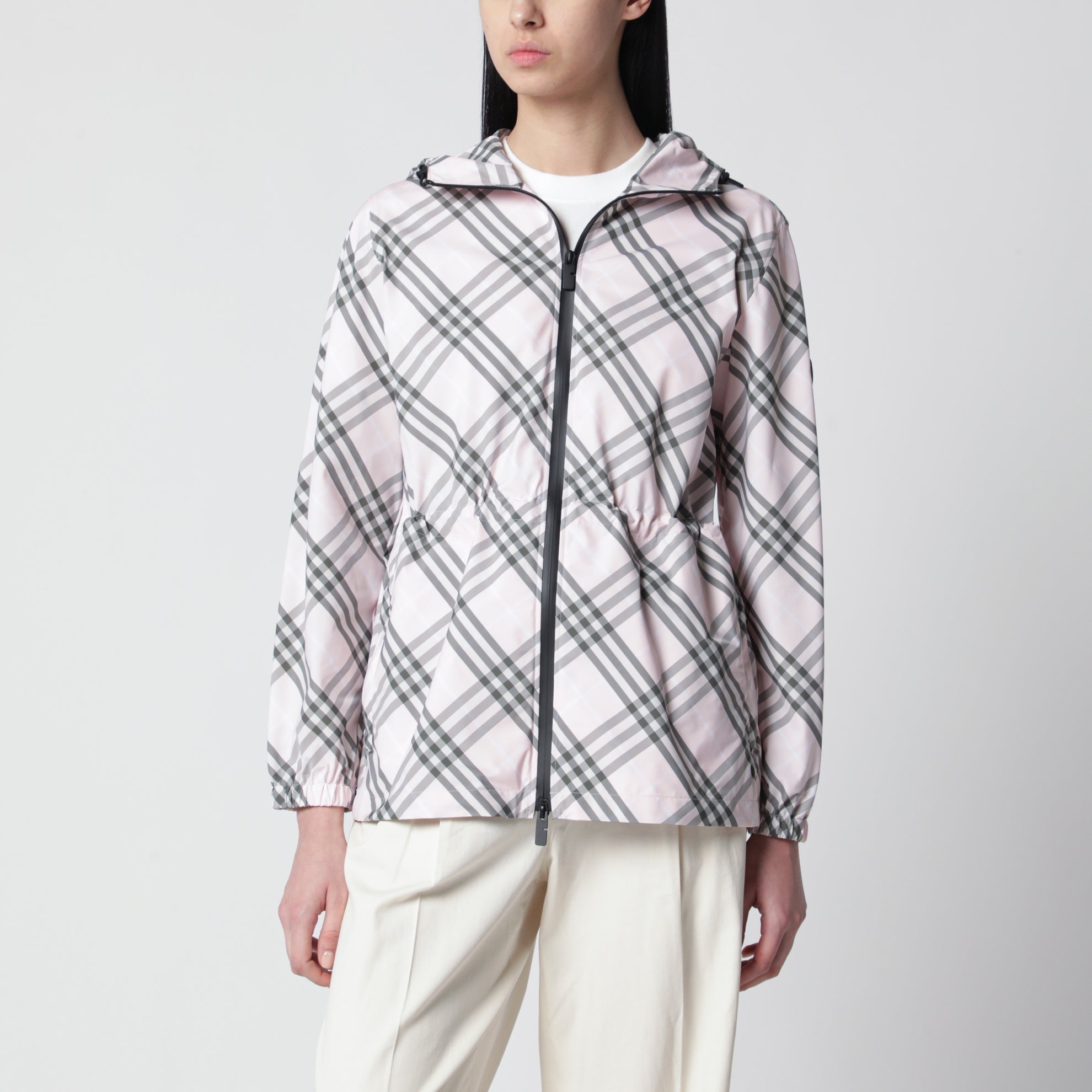 Veste Whitstable rose clair à motif Check