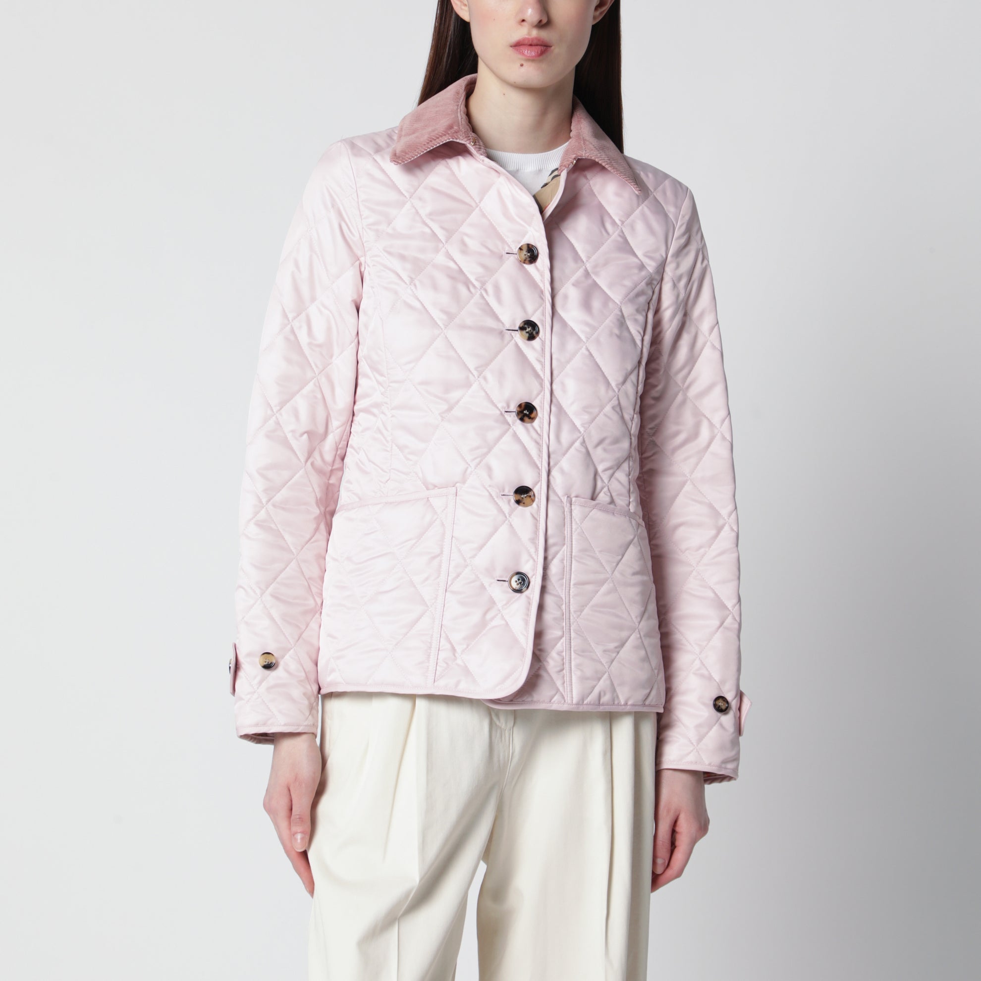 Pink quilted jacket