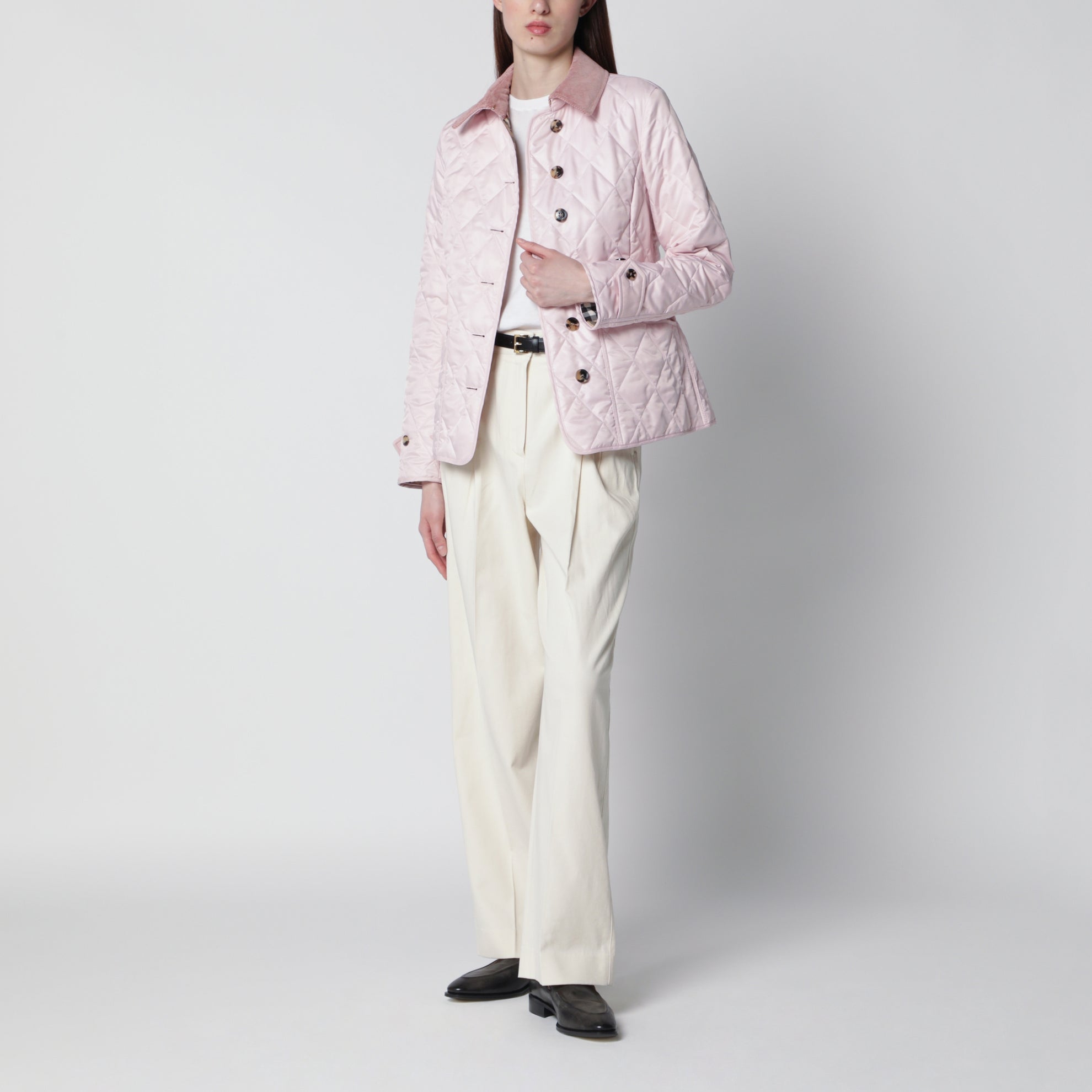 Pink quilted jacket