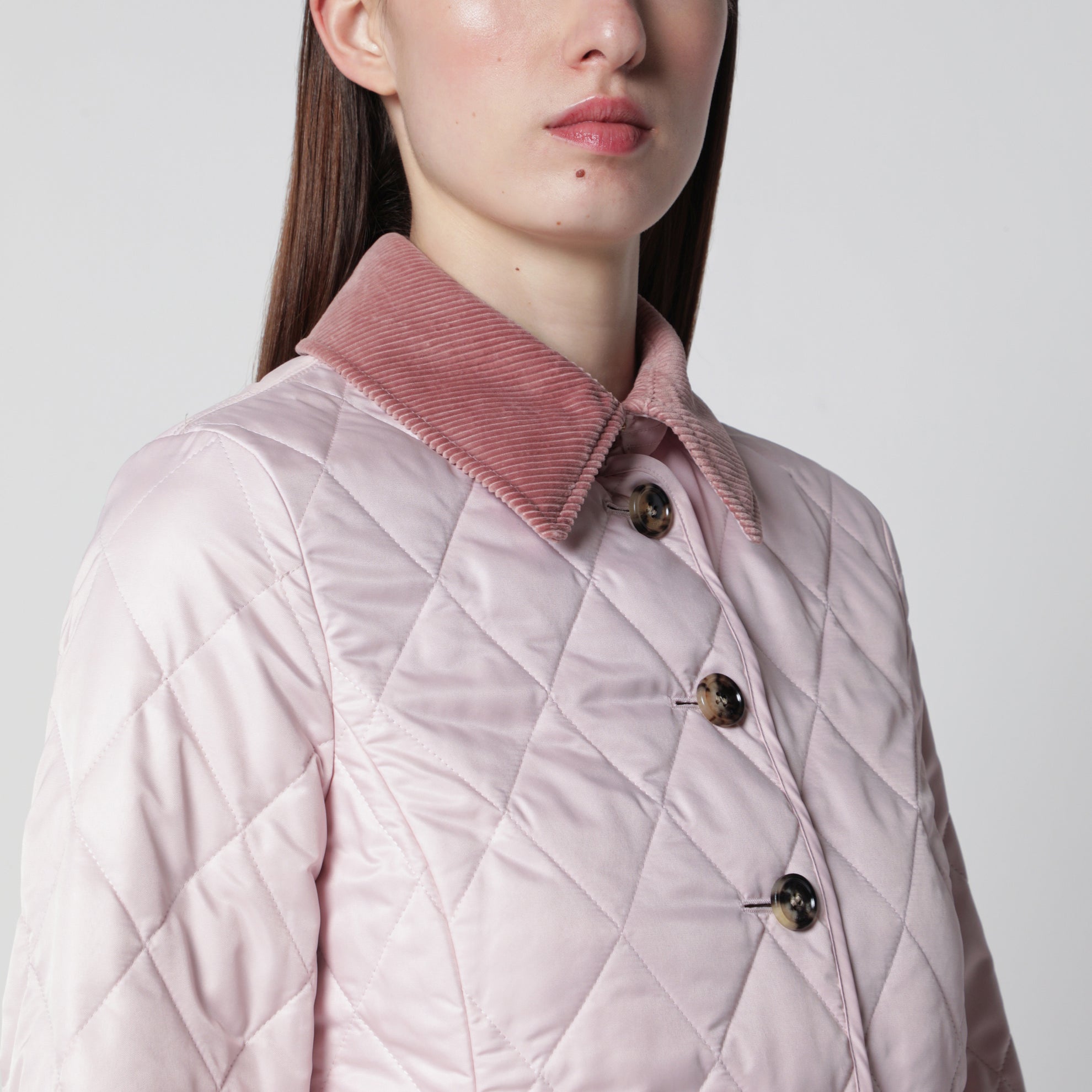 Pink quilted jacket
