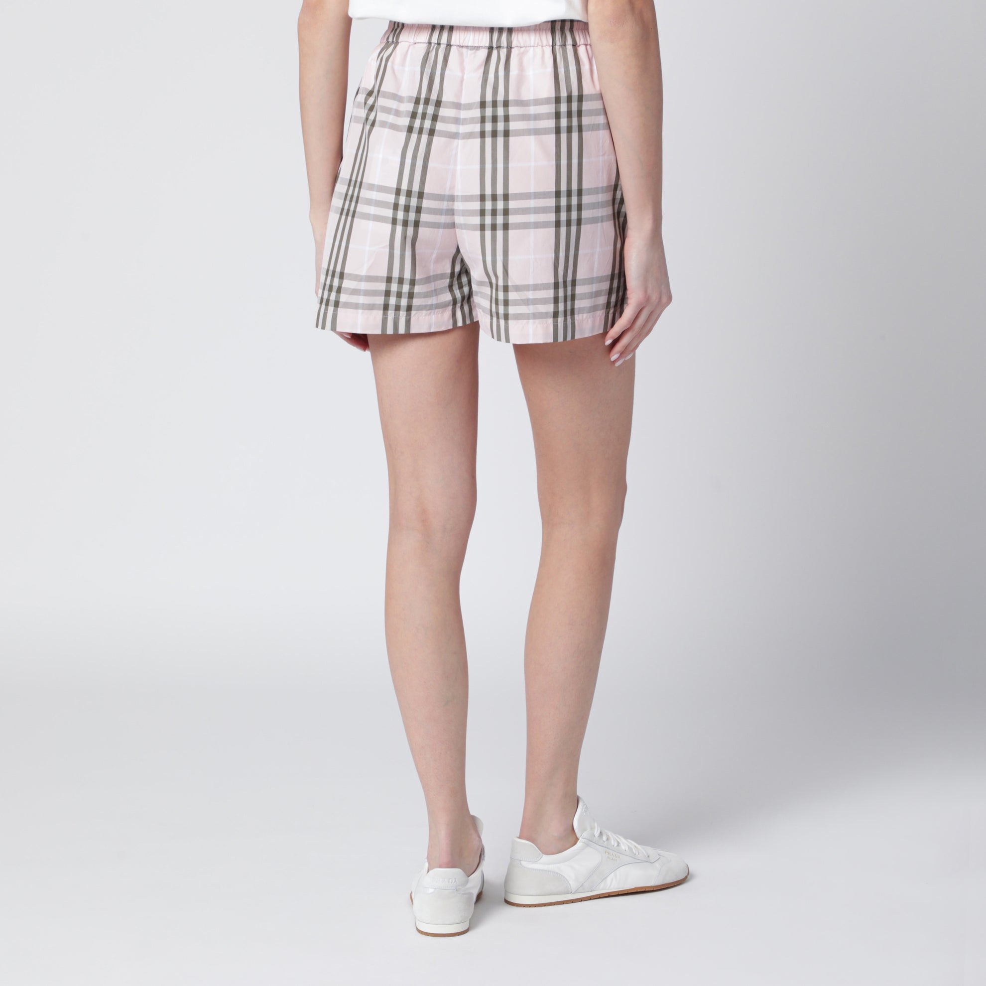 Pantaloni corti con motivo Check rosa Mallow