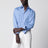 Camicia in popeline di cotone blu fiordaliso