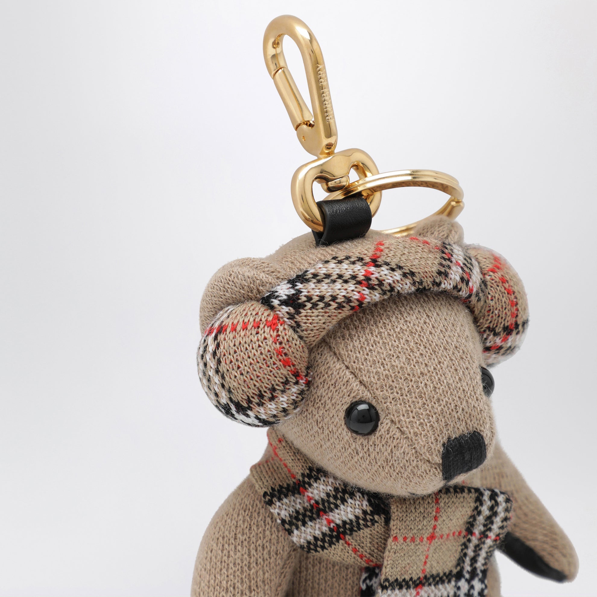 Teddybär-Charm Thomas aus Wolle/Kaschmir in Sand